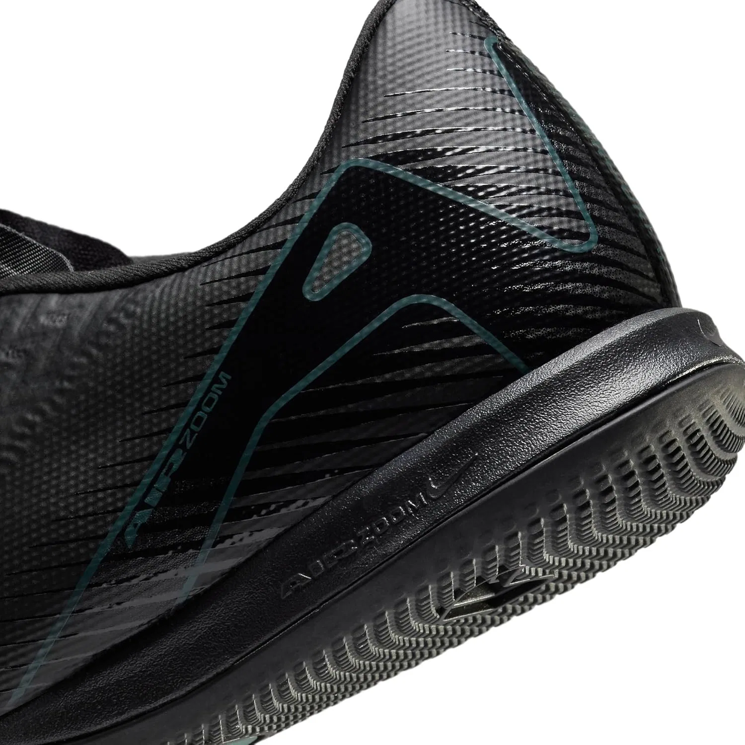 Футбольные бутсы Nike Mercurial Vapor 16 Academy IC Low Top FQ8434, Black Black Deep Jungle — фото 2