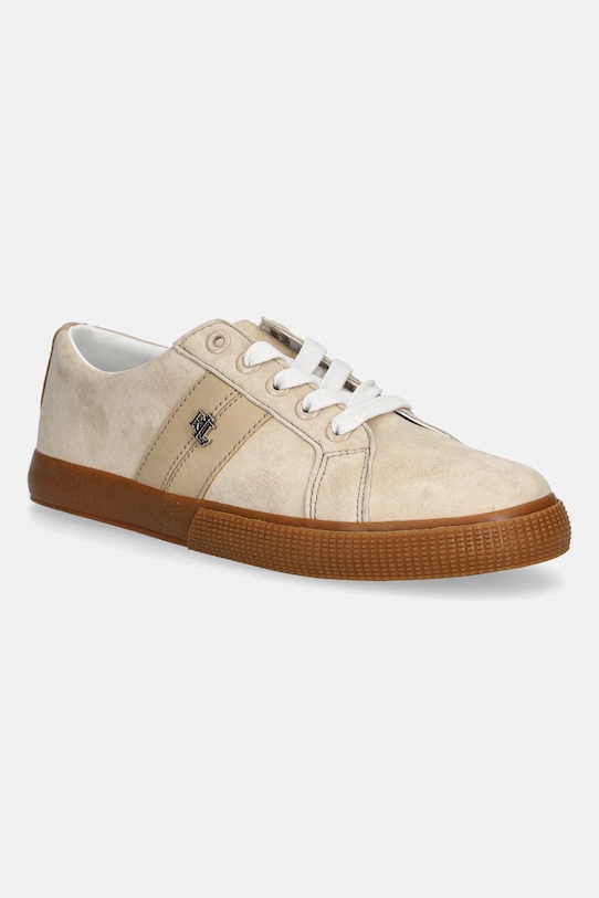 Замшевые кроссовки Janson II Lauren Ralph Lauren, бежевый