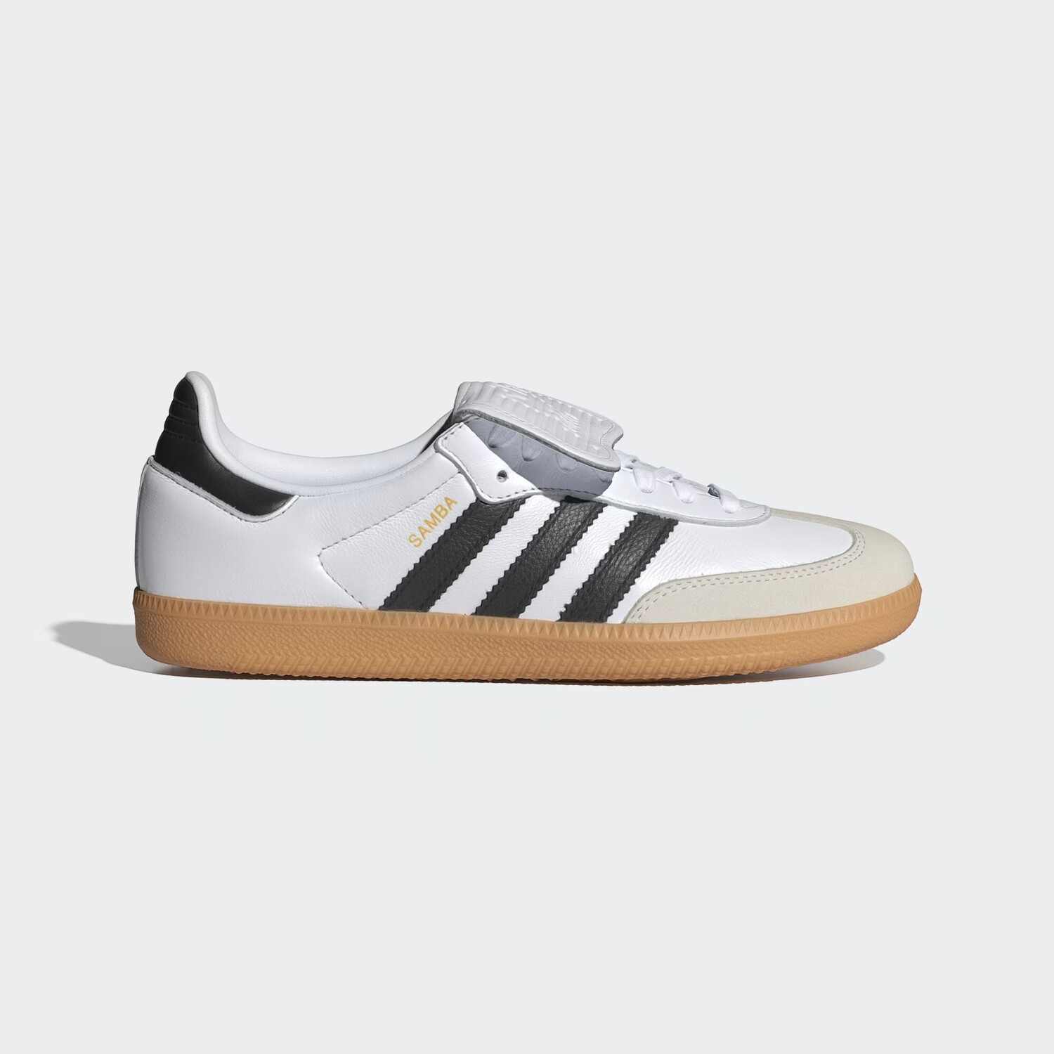 Кроссовки Samba LT Adidas, цвет Cloud White/Core Black/Gold Metallic