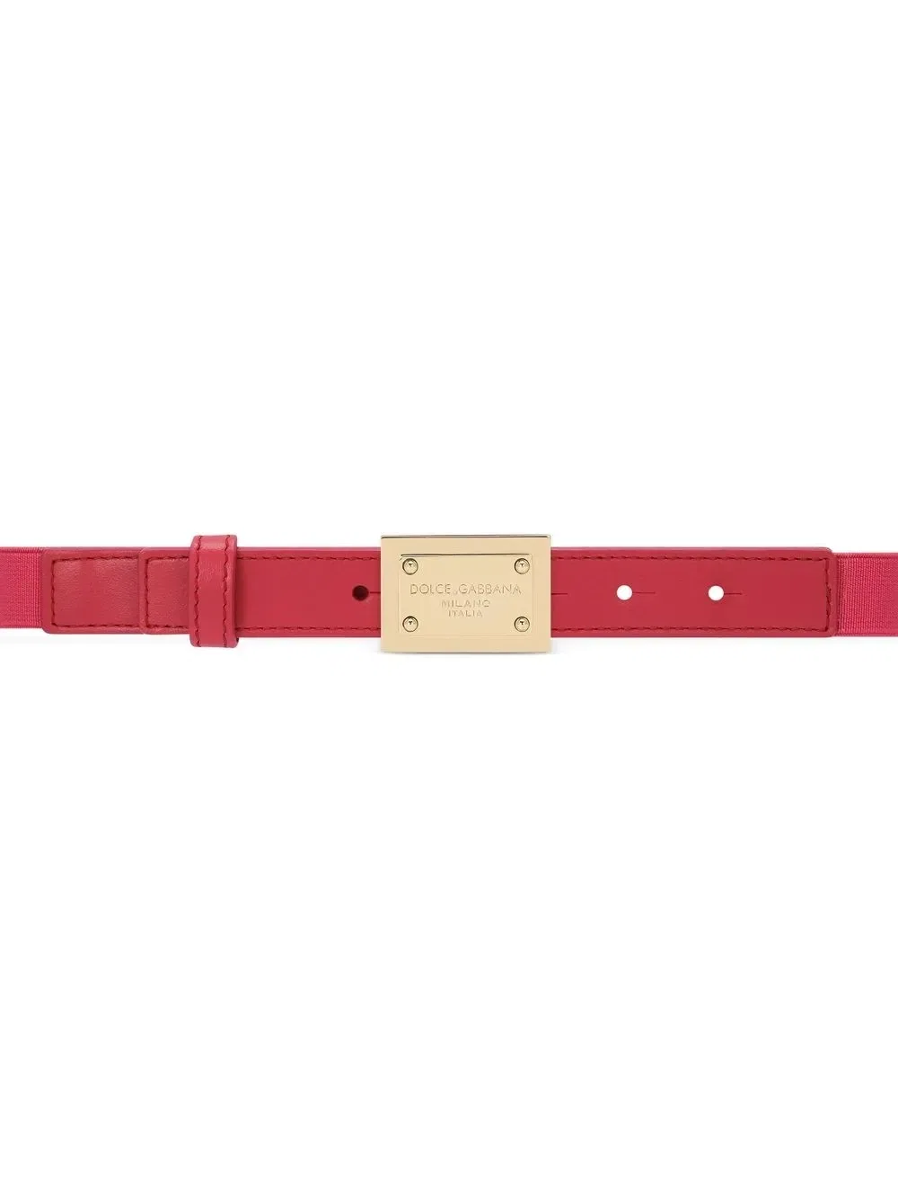 Эластичный ремень с логотипом Dolce & Gabbana Kids, бордовый — фото 3
