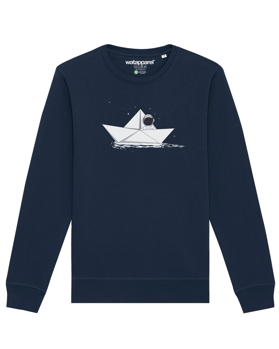 

Толстовка Watapparel Astronaut in paper boat, темно-синий