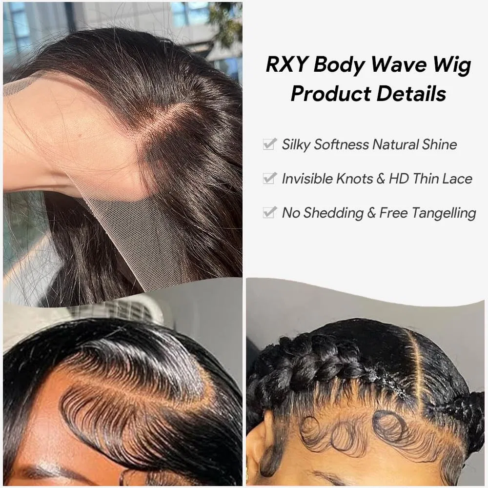 Женский парик из натуральных волос Body Wave HD Transparent 32 дюйма Rxy — фото 3