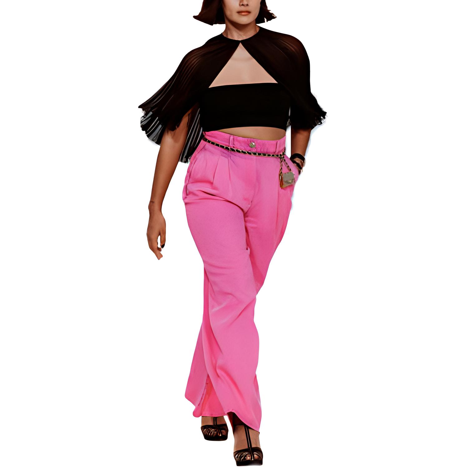 

SS21 Джинсы женские неоново-розовые CHANEL