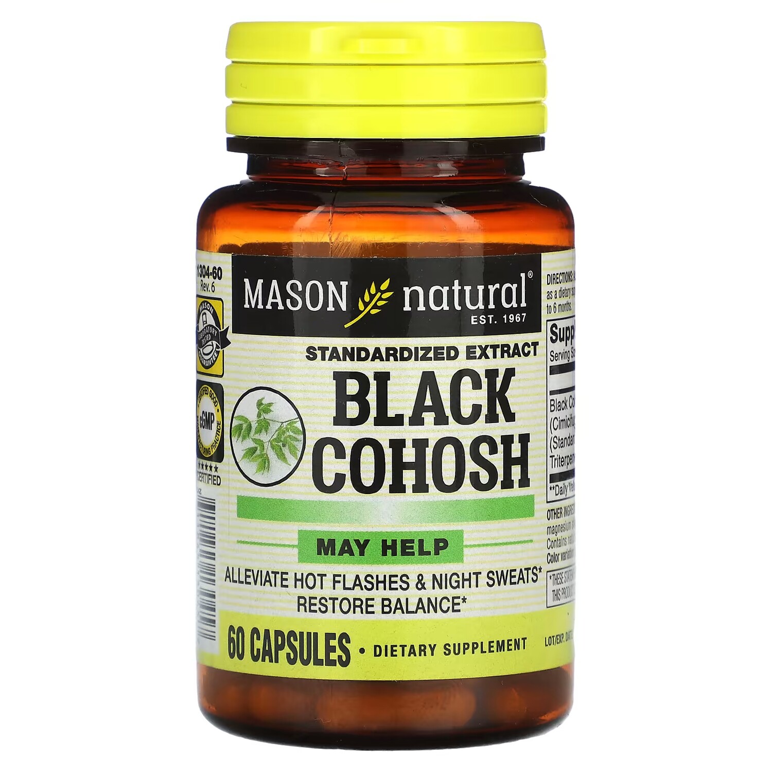 

Добавка Mason Natural Black Cohosh, 60 капсул