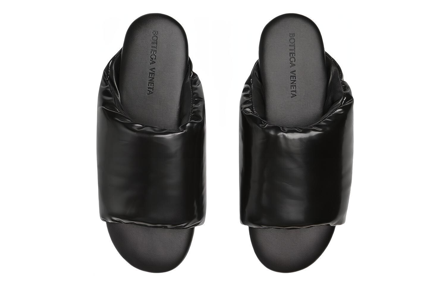 Шлепанцы мужские Bottega Veneta мягкие, черный — фото 2