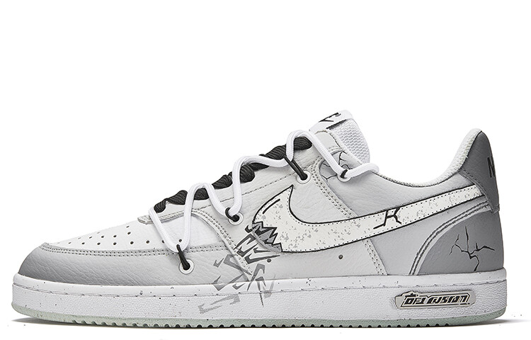 

Кроссовки Nike Dunk Skateboarding Shoes Men Low-top White/gray, белый/серый