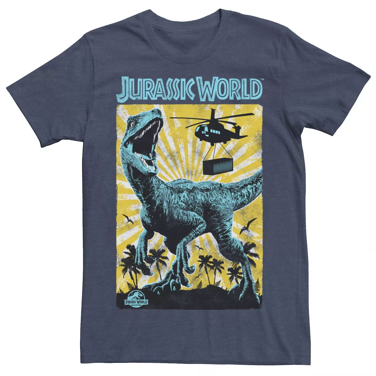 

Мужская футболка Jurassic World T-Rex Color Pop Retro Poster Licensed Character