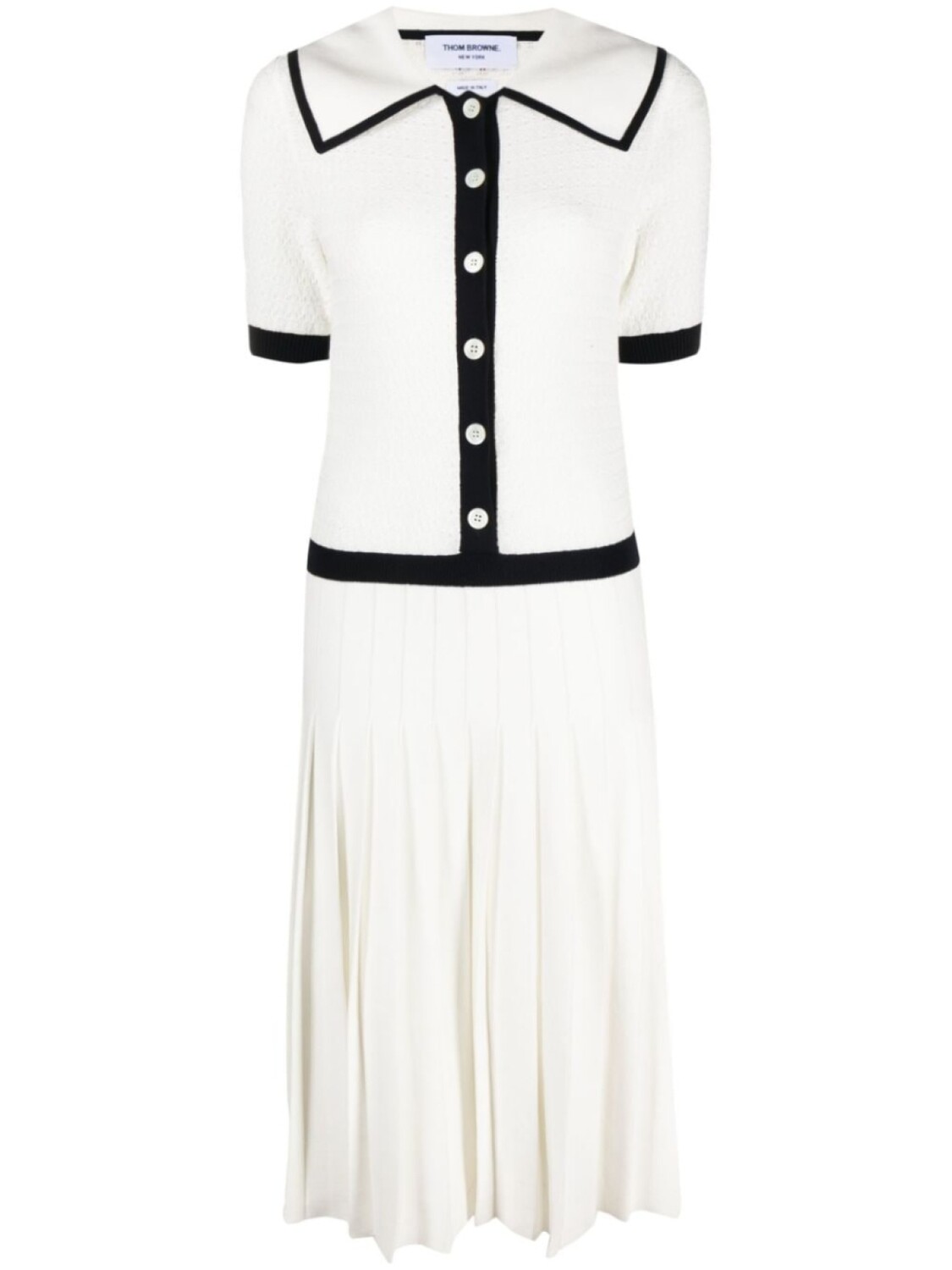 

Thom Browne ажурное платье миди, белый