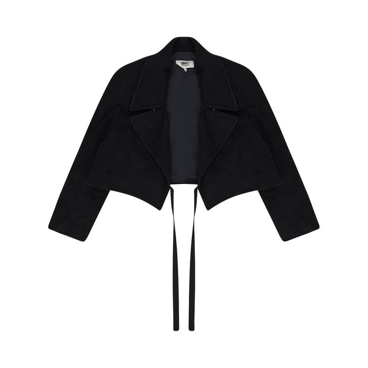 

Куртка MM6 Maison Margiela Cropped Wool Jacket, Black
