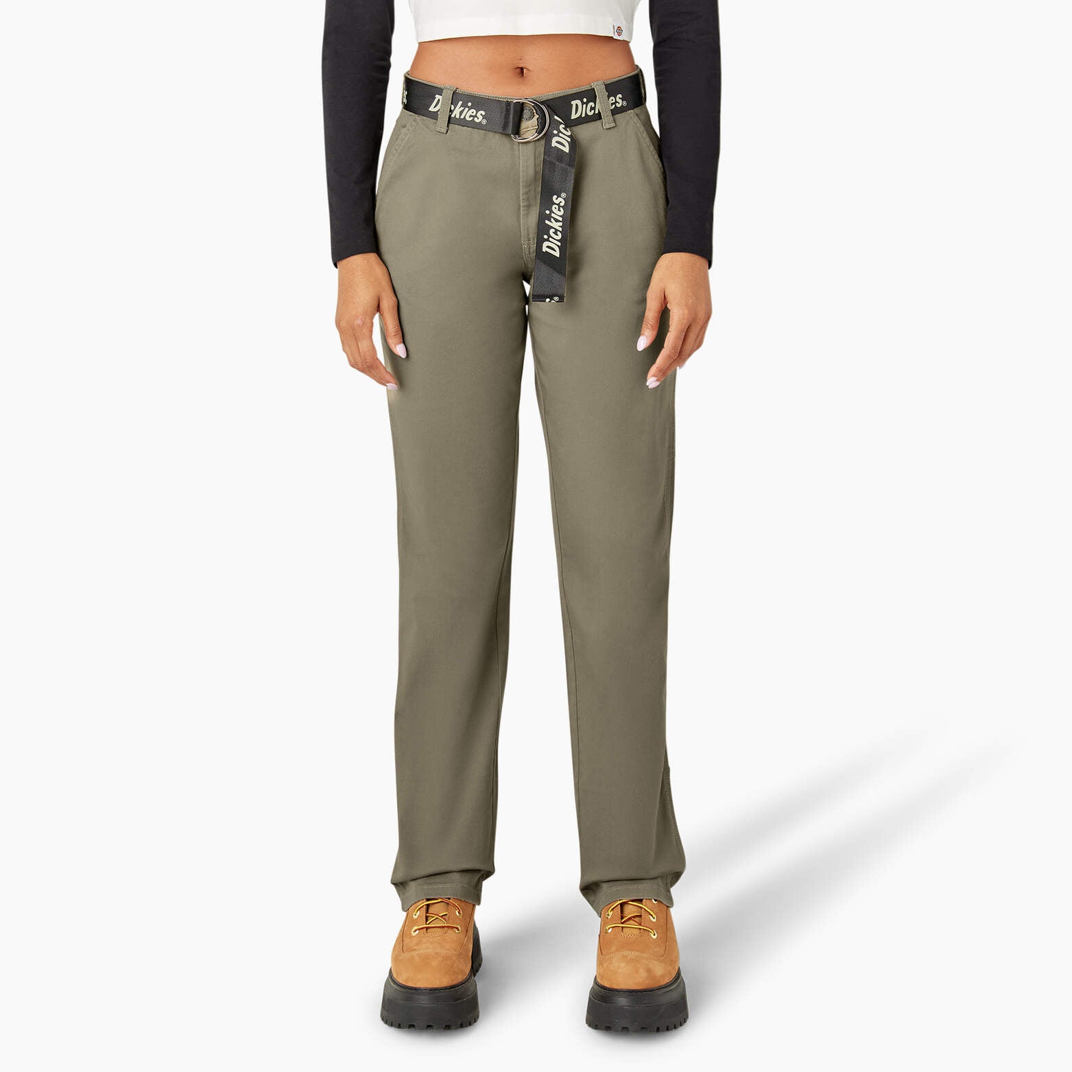 

Женские плотницкие брюки с высокой талией Dickies, цвет imperial green (ip)