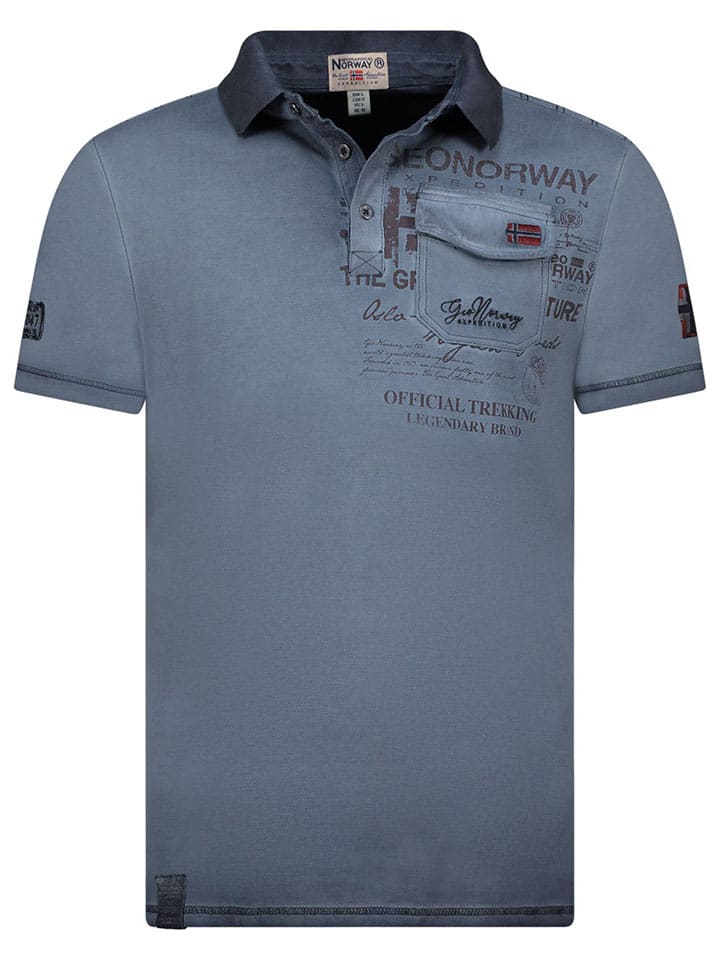 

Рубашка-поло Geographical Norway, темно-синий