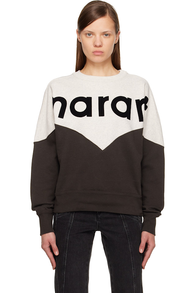 

Isabel Marant Etoile Серо-Черная толстовка "Хьюстон"