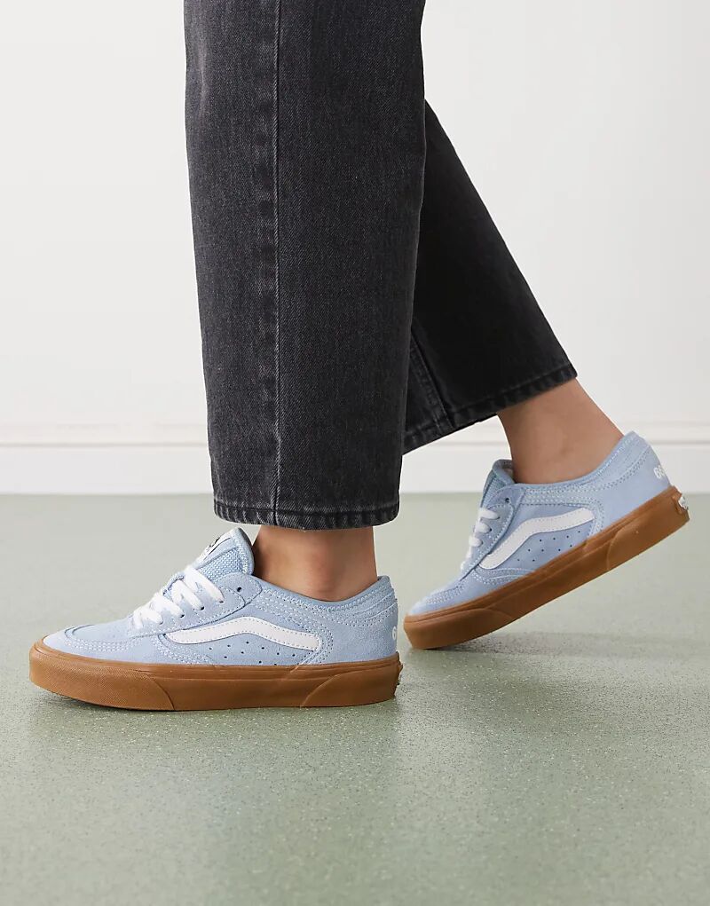 Кроссовки Vans Rowley Classic светло-голубого цвета с резиновой подошвой — фото 4