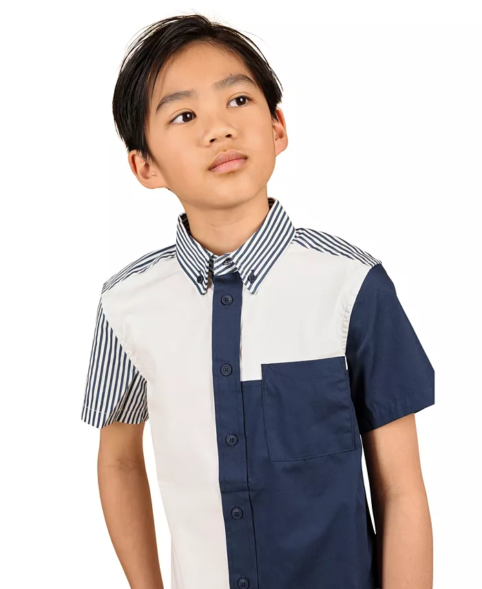 

Рубашка для мальчиков Big Boys Colorblock из поплина B By Brooks Brothers