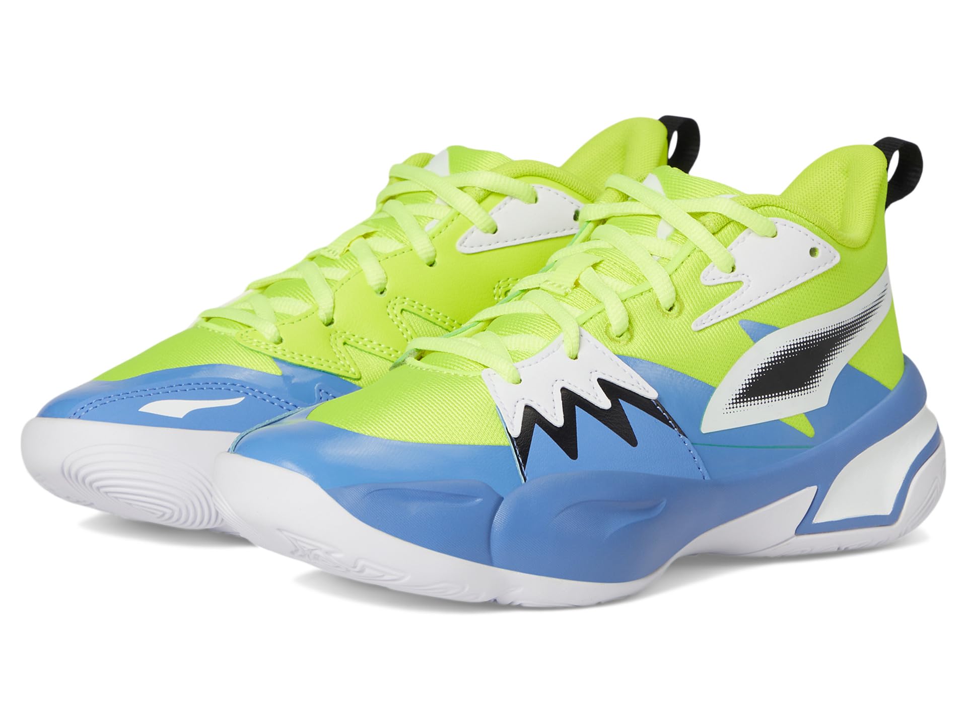 

Кроссовки PUMA Kids Puma Kids Genetics Basketball Sneaker, Electric Lime/Blue Skies