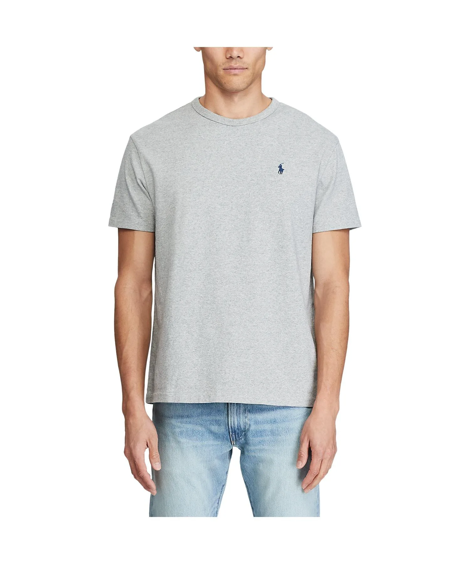 Классическая футболка из плотного трикотажа Polo Ralph Lauren, 020 Gray — фото 4
