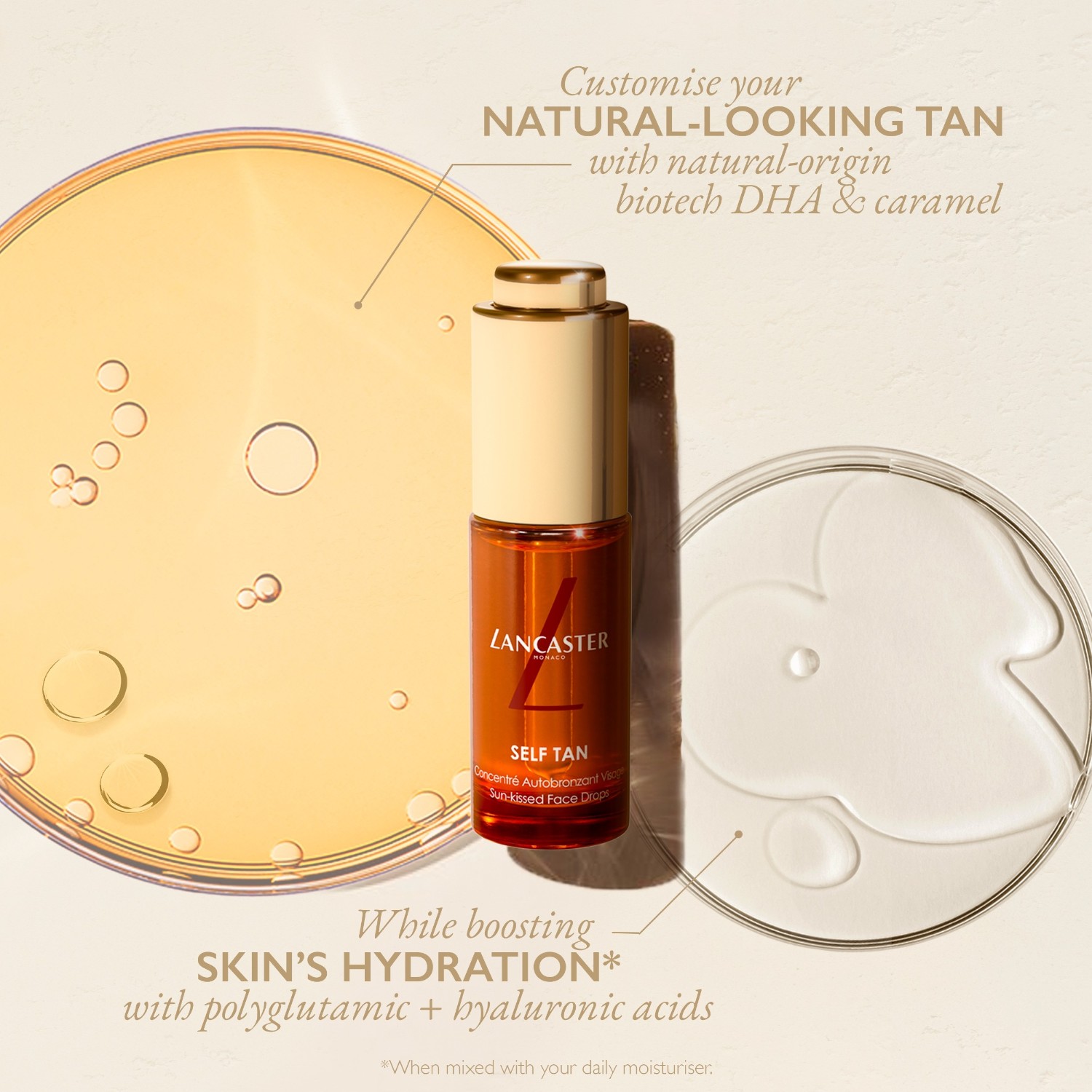 Средство для загара self tan sun-kissed face drops Lancaster, объем 15 мл — фото 4