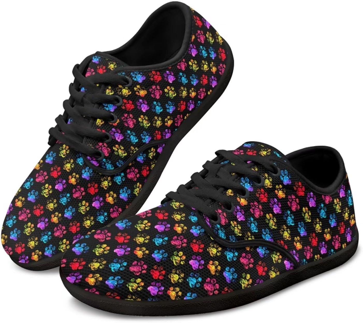 

Мужские босоножки Jeiento с отпечатком лапы собаки, широкая передняя часть, кроссовки с нулевым перепадом для тенниса и тренажерного зала, Dog Paw -Colorful