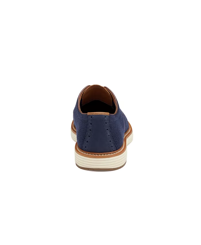 Мужские классические туфли Upton Knit Wingtip Johnston & Murphy, синий — фото 3