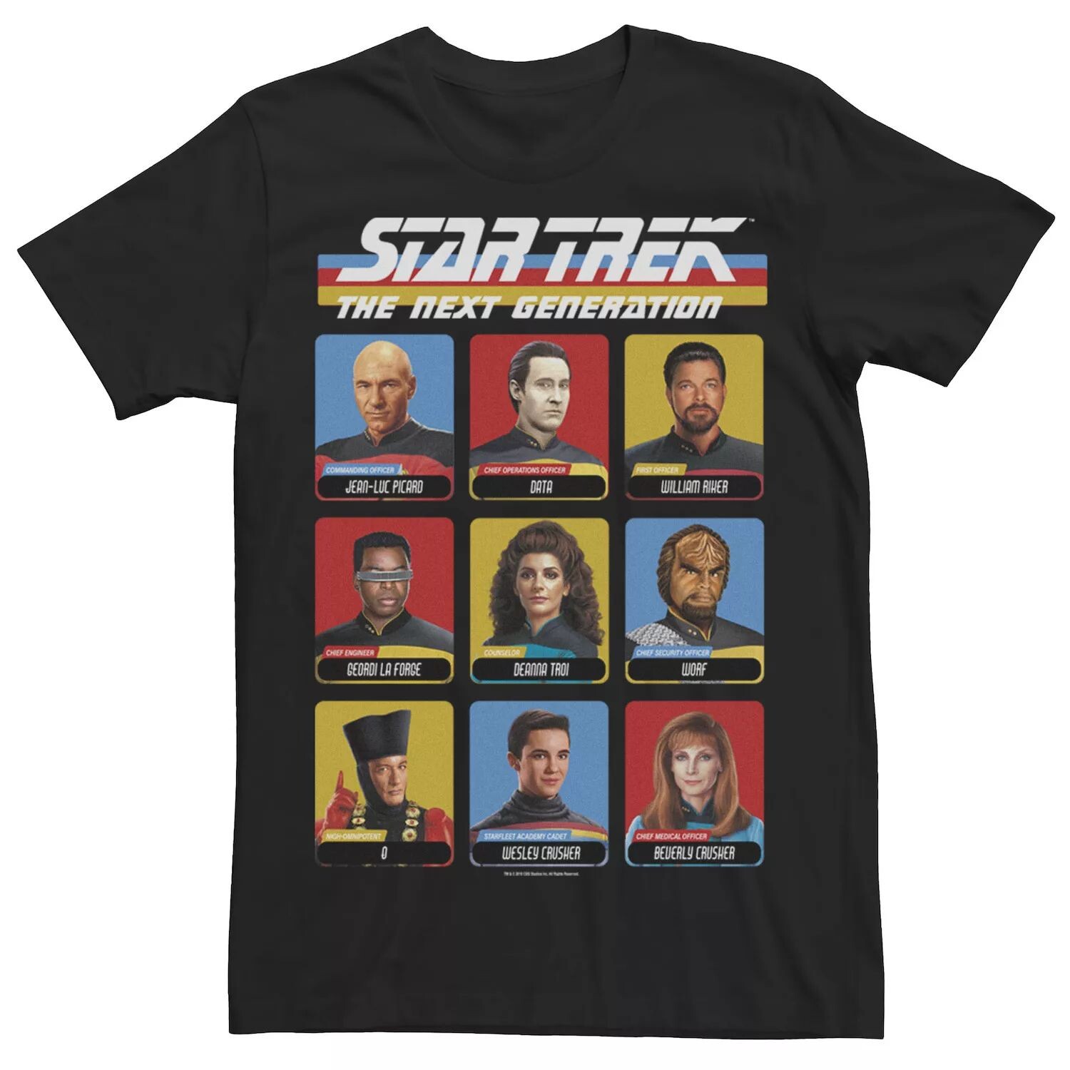 

Мужская футболка с участием актеров Star Trek Next Generation 9 Licensed Character