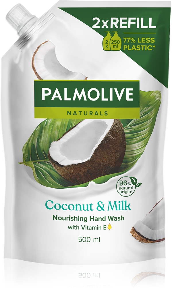 

Сменная упаковка мыла для рук Naturals с кокосом и молоком Palmolive, 500 мл