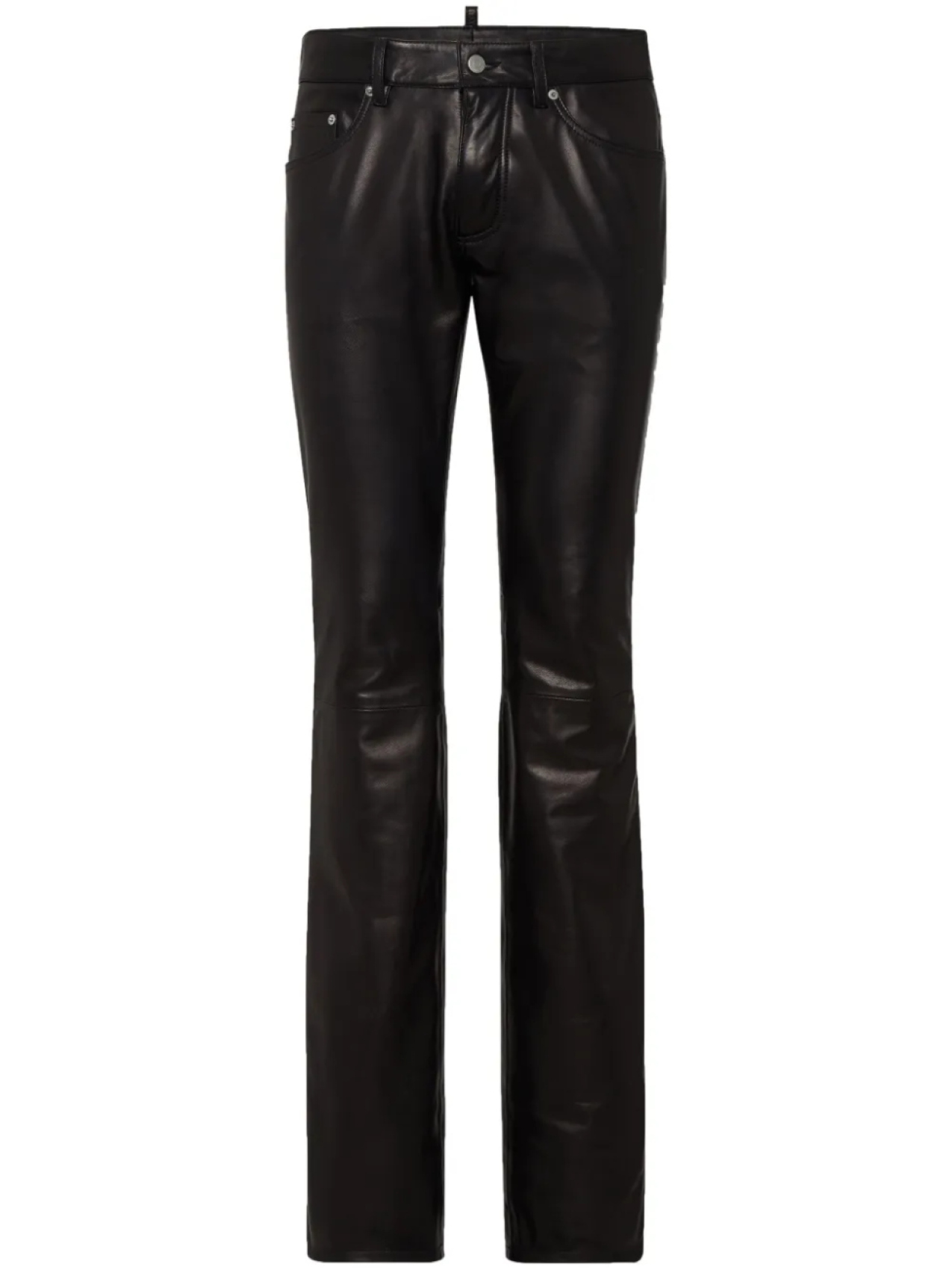 

DSQUARED2 кожаные брюки скинни, черный