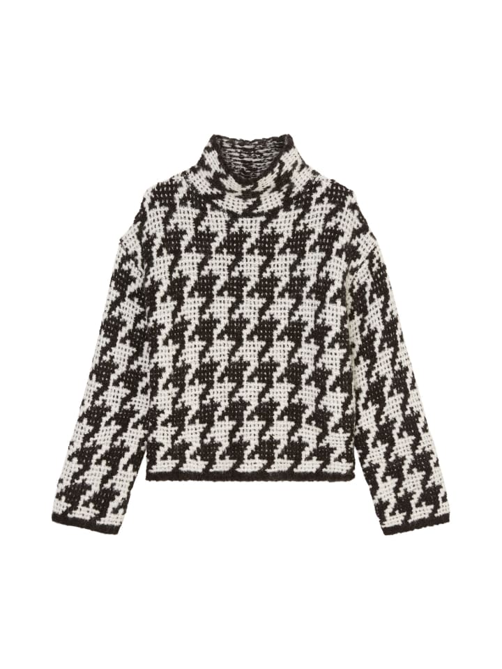 

Пуловер Marc O'Polo Hahnentritt loose, цвет houndstooth/black