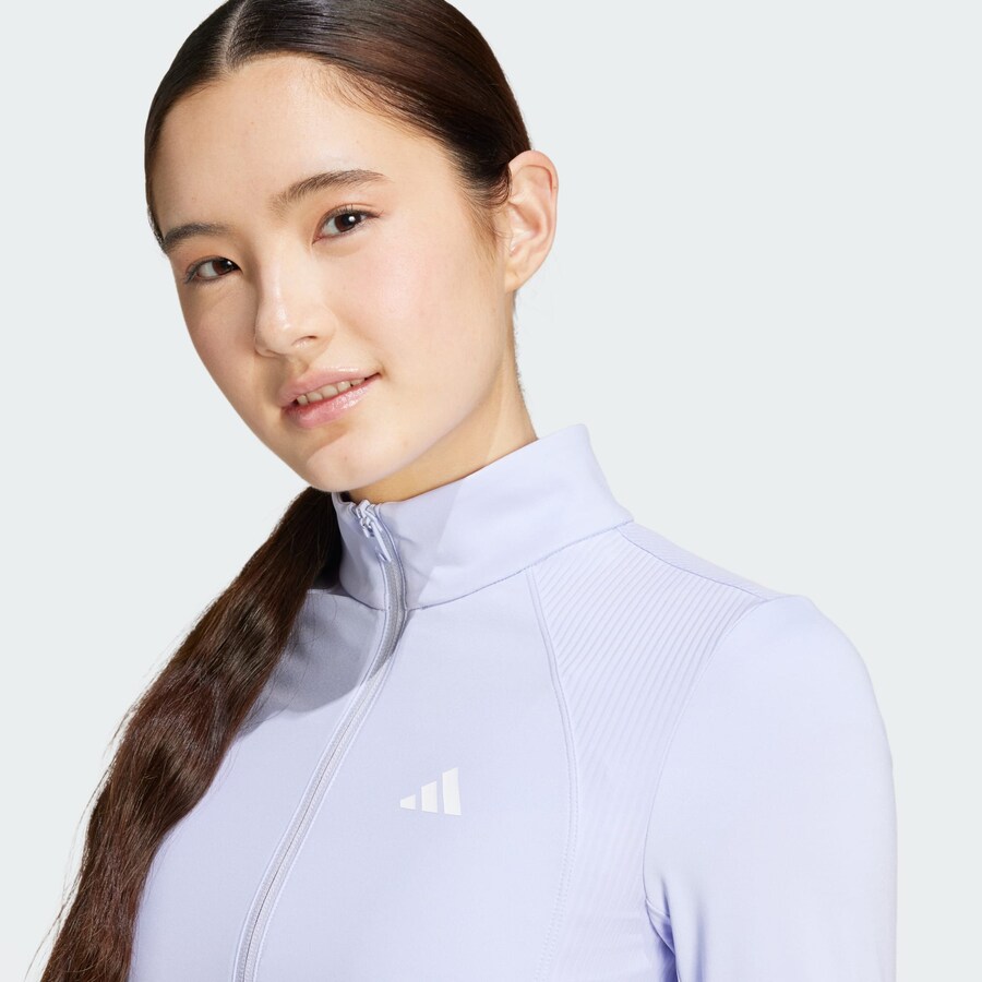Спортивная толстовка с капюшоном на молнии ADIDAS PERFORMANCE Hyperglam, фиолетовый — фото 3