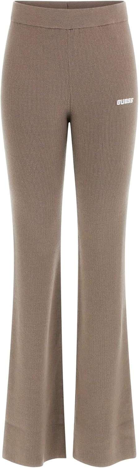 

Женские эко-фламинговые ребристые расклешенные свитер-брюки GUESS, Slate Mauve