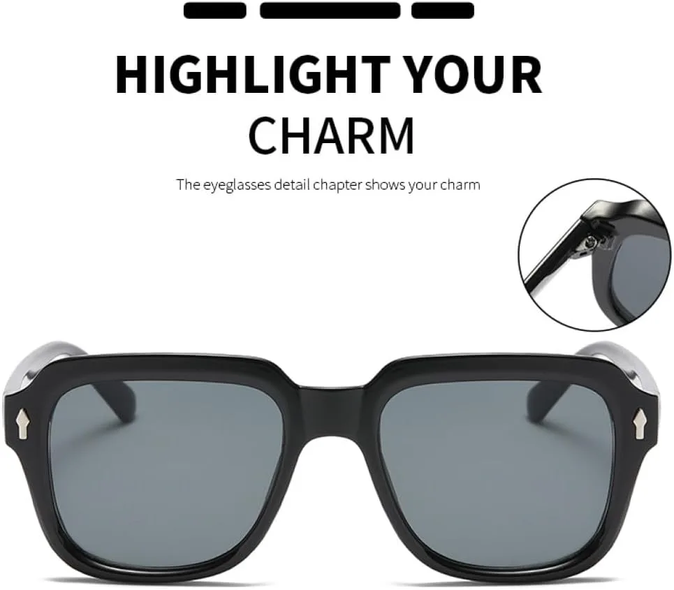 

Модные солнцезащитные очки большого размера в стиле ретро, ​​минималистичный дизайн, крупная прямоугольная оправа, защита от ультрафиолета UV400 MTZJH, Dark Brown