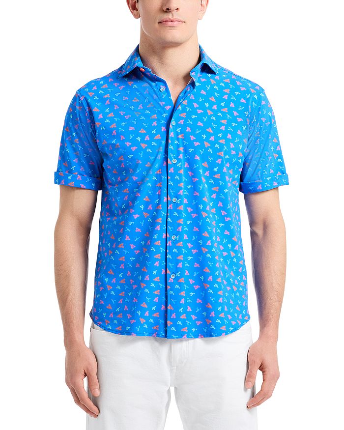 

Футболка с коротким рукавом в рубчик "Lobster Roll" Robert Graham, синий