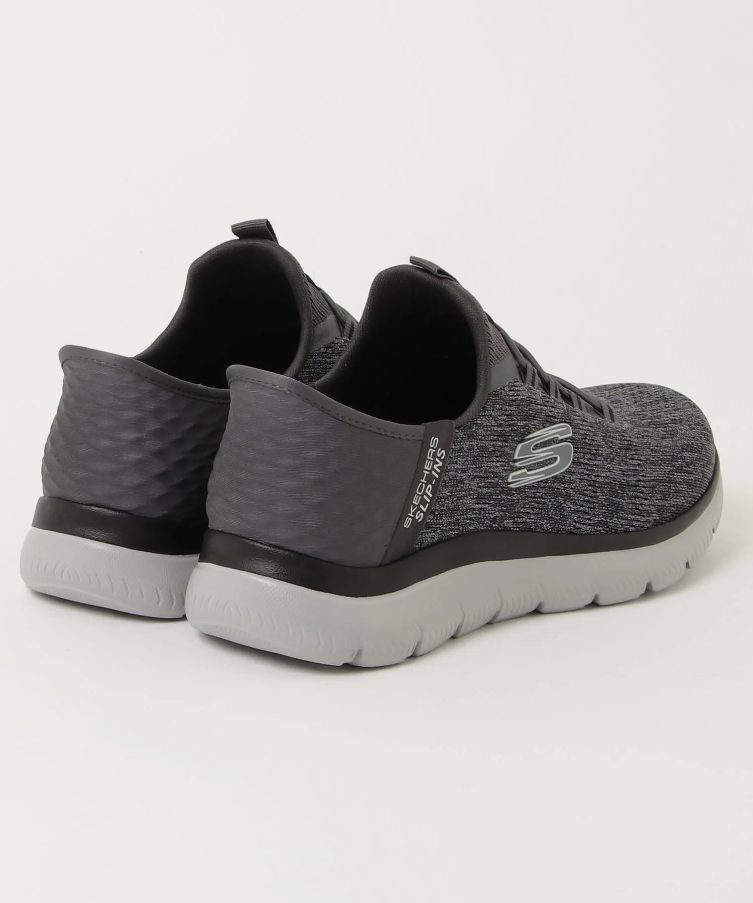 Мужские серые кроссовки с технологией Hands Free Slip-ins SUMMITS - KEY PACE SKECHERS — фото 2