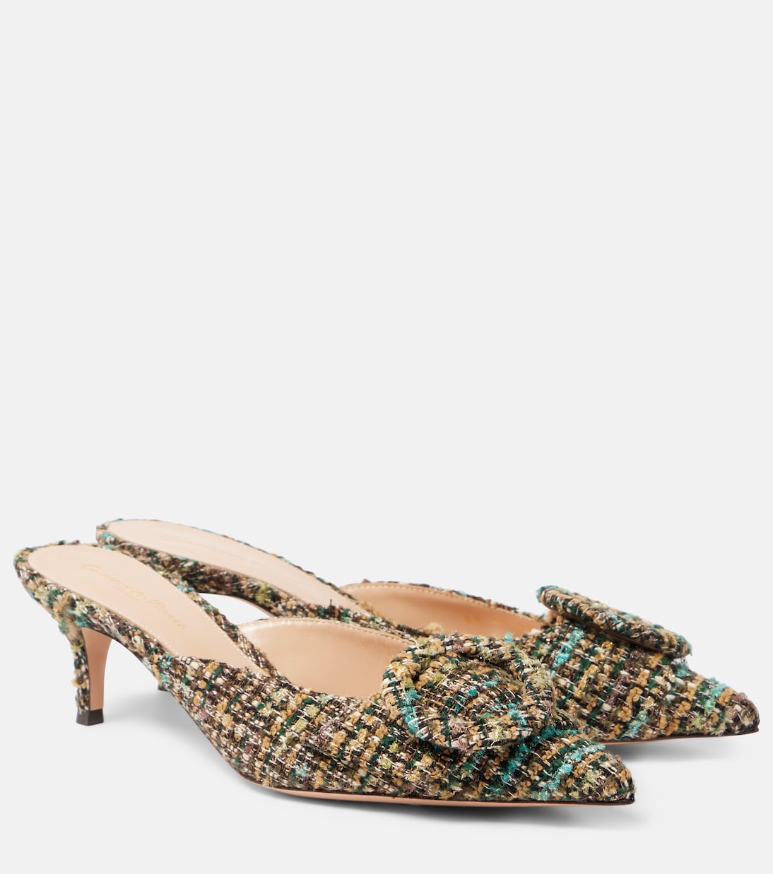 Мюли Portofino 55 bouclé Gianvito Rossi, коричневый