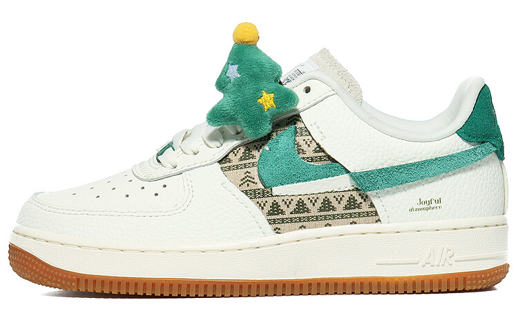 

Кроссовки Nike Air Force 1 Skateboarding Shoes Women's Low-top Green, слоновая кость, Бежевый, Кроссовки Nike Air Force 1 Skateboarding Shoes Women's Low-top Green, слоновая кость