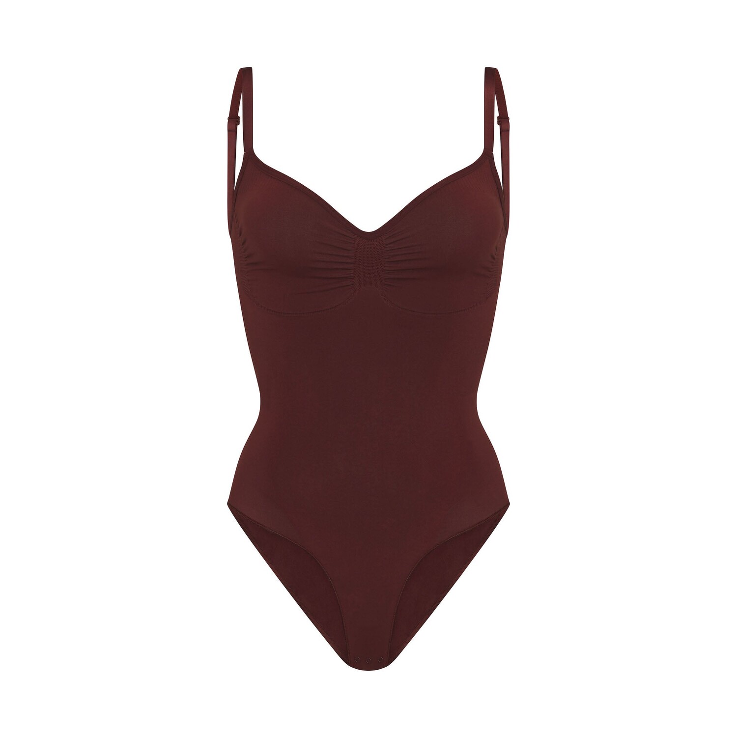 

Короткое боди SKIMS, цвет oxblood