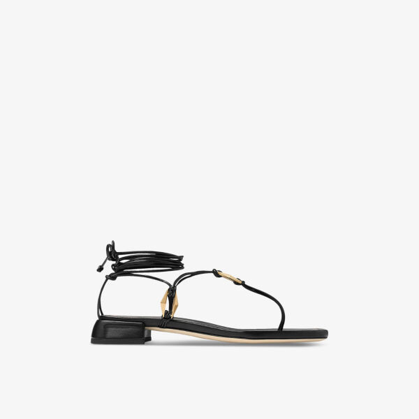 

Сандалии из кожи Ониксия Jimmy Choo, черный