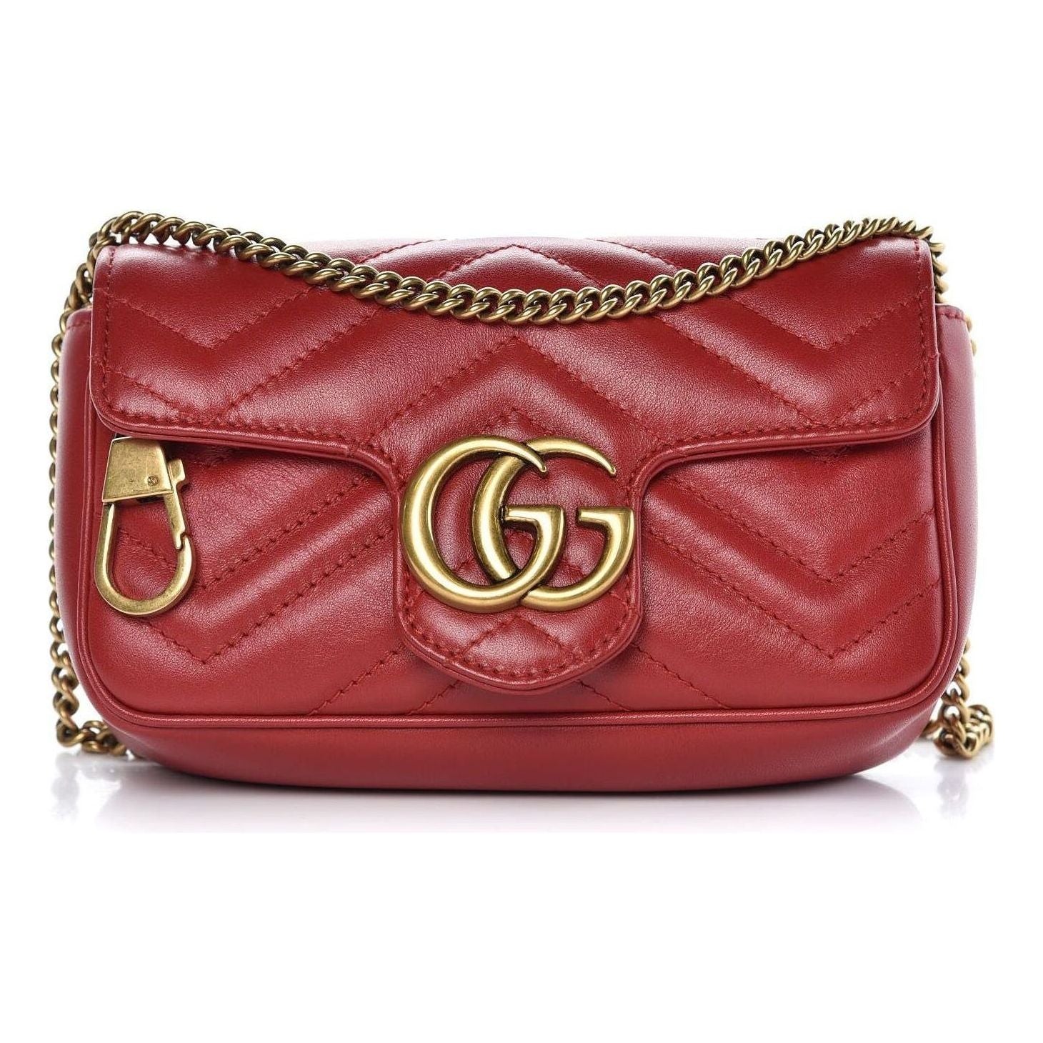 

Сумка Gucci GG Marmont Matelasse Super Mini Bag 'Hibiscus Red'
