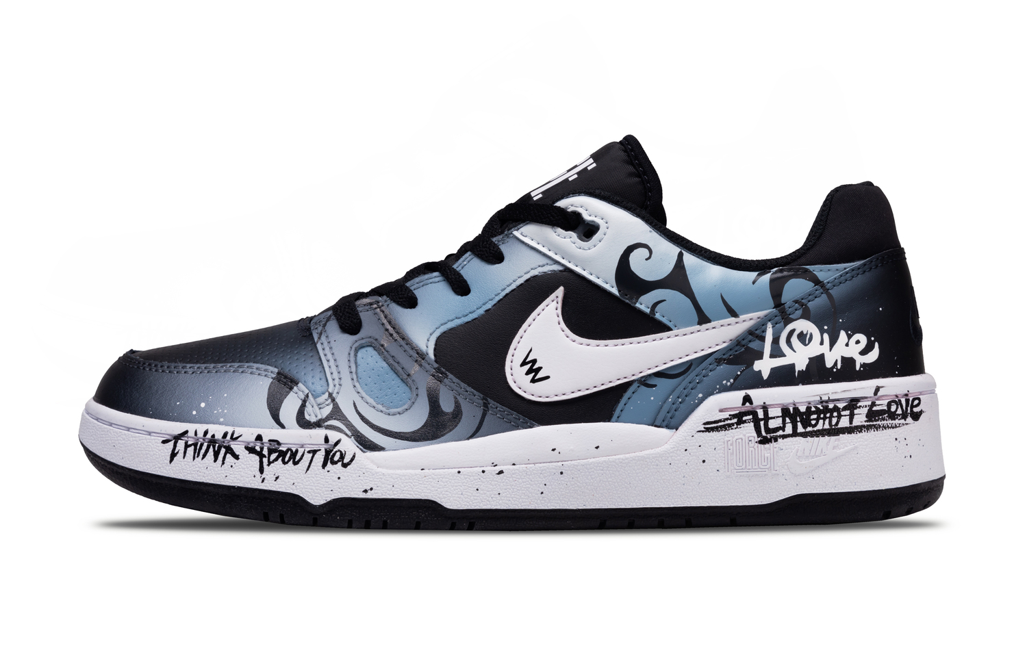 

Nike Полусиние кроссовки для скейтбординга Full Force Ink Sea Star устойчивые к истиранию мужские синие черные белые