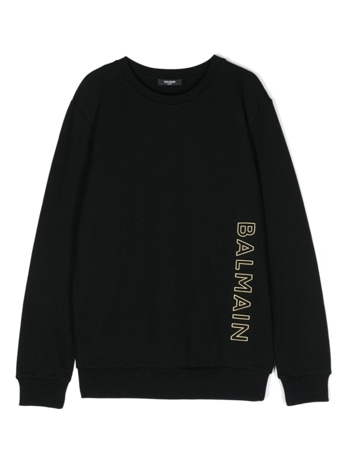 

Balmain Kids толстовка с тисненым логотипом, черный