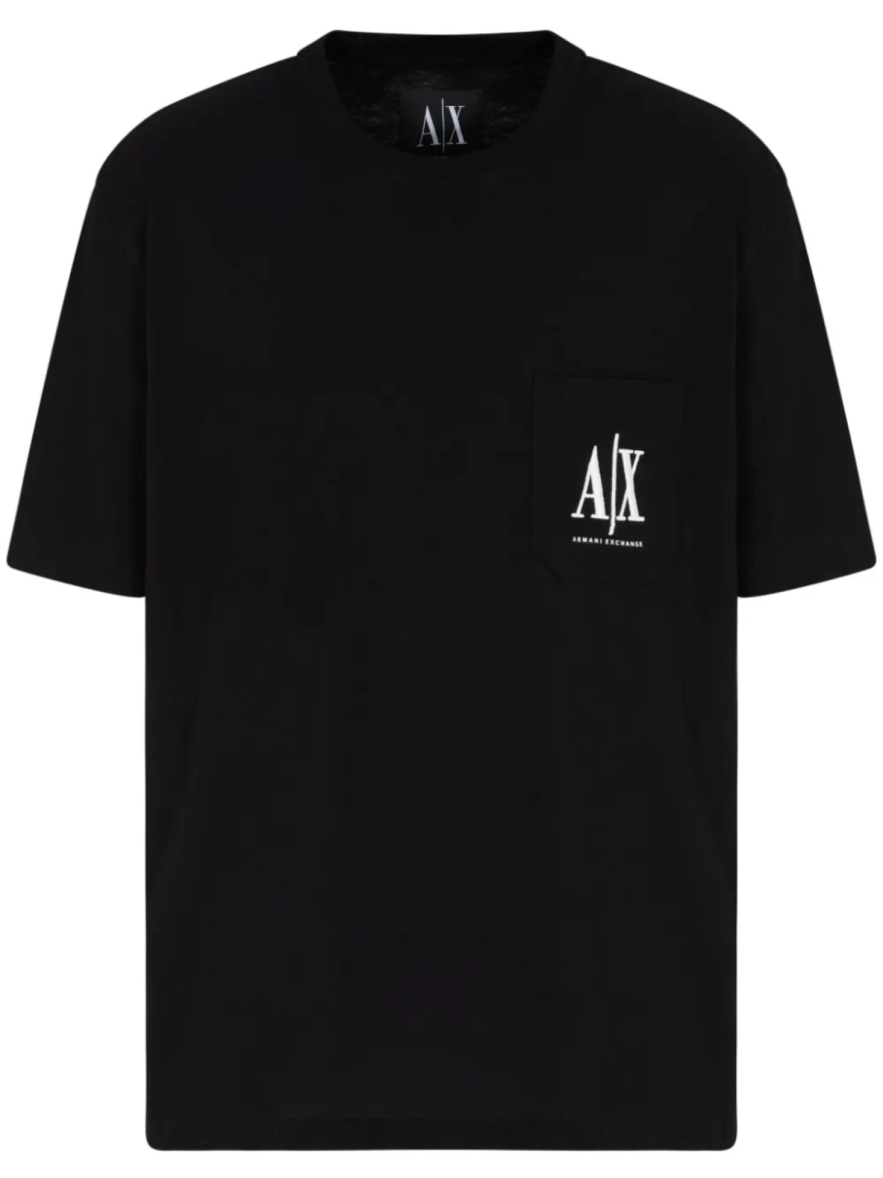 

Armani Exchange футболка с вышитым логотипом, черный