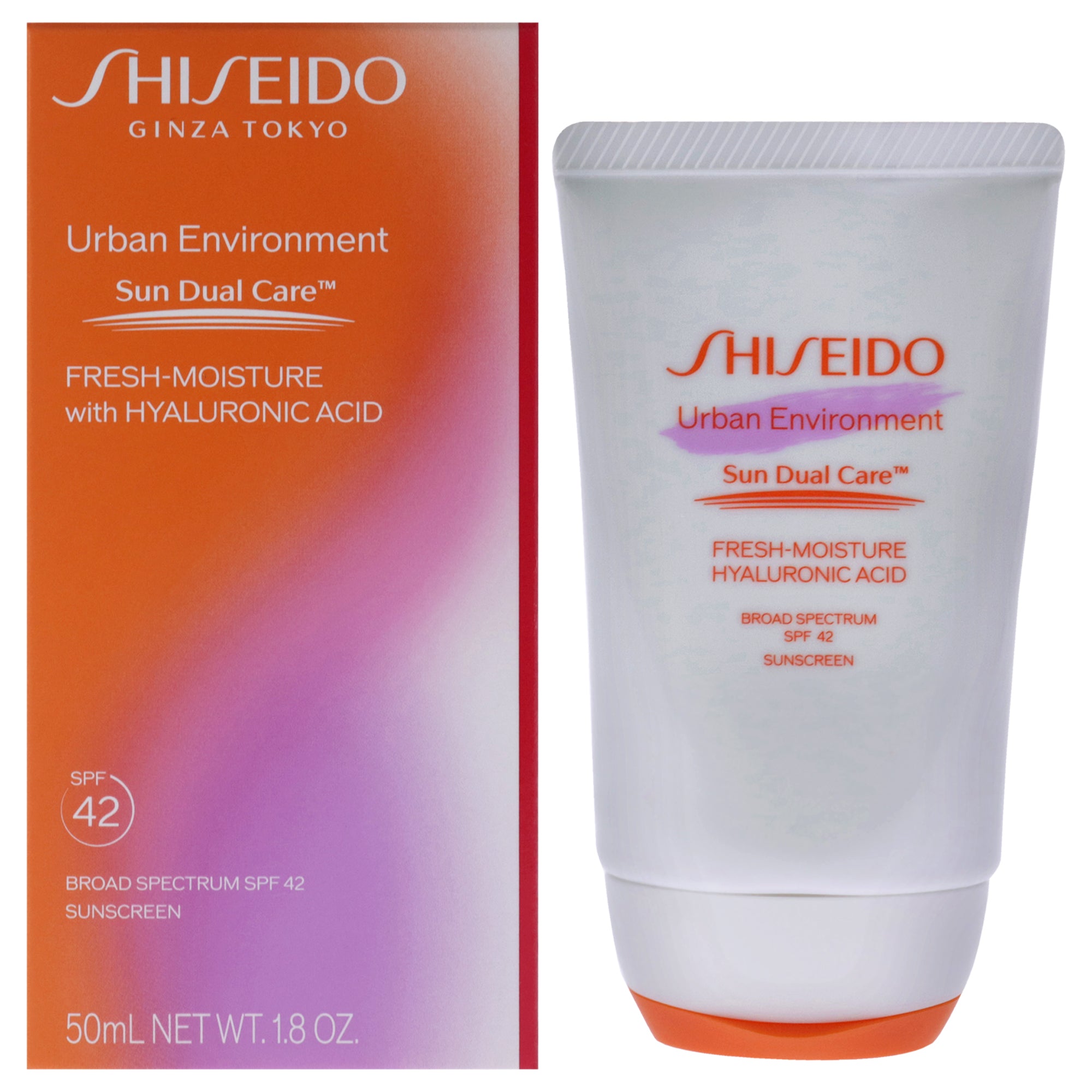 

Солнцезащитный крем Urban Environment Fresh Moisture SPF 42 от Shiseido для мужчин и женщин - 42 г (1,8 унции), прозрачный