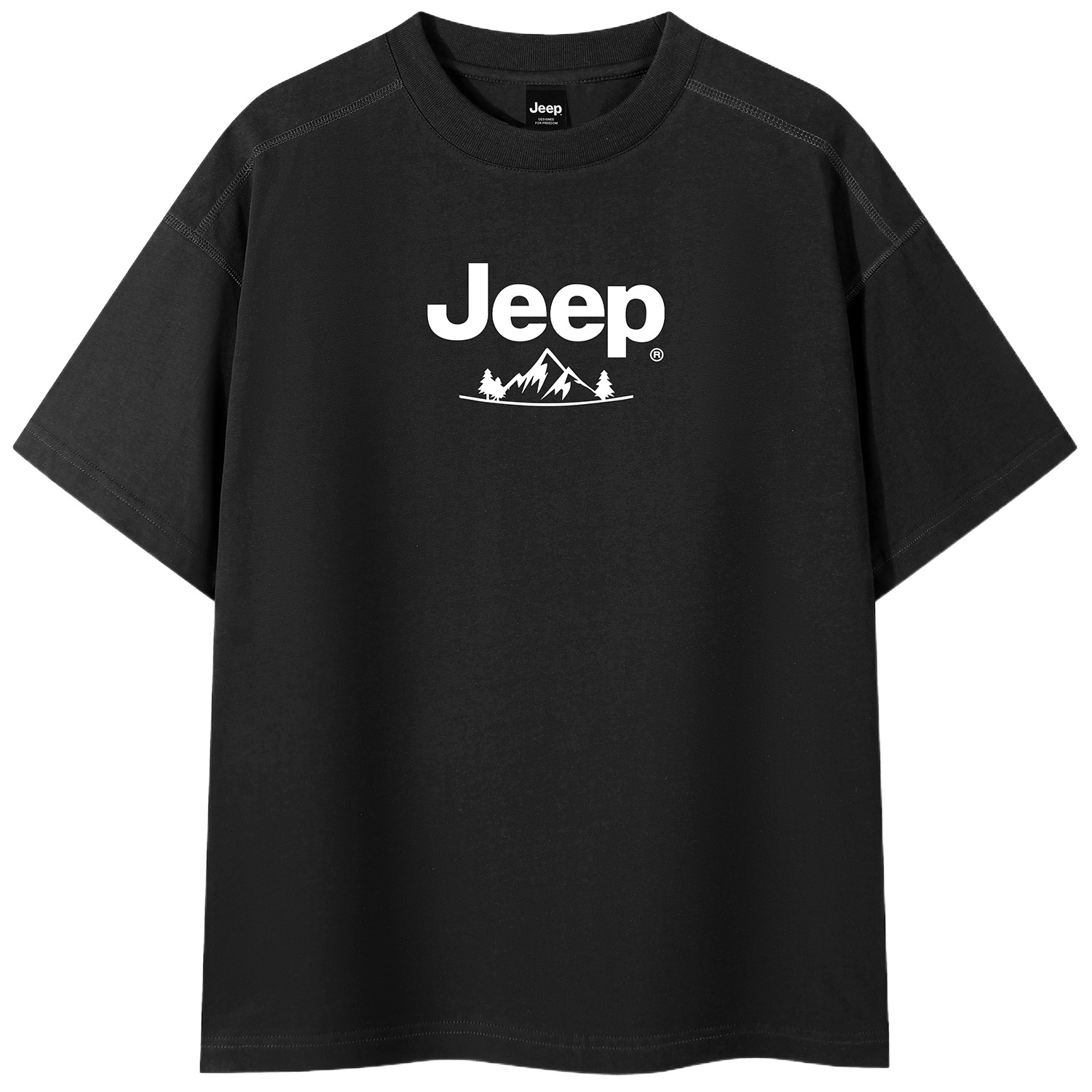 

Футболка Unisex Crew Neck Moderate Straight Fit Jeep, sesame черный
