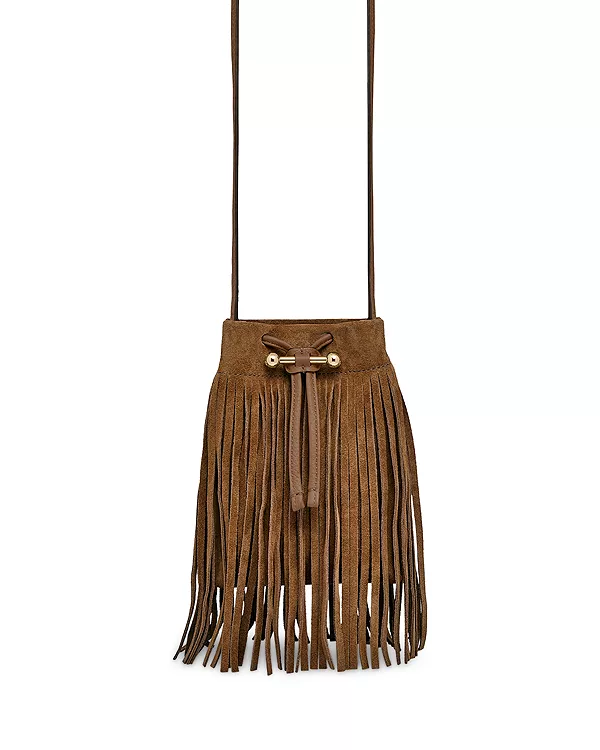 

Сумка через плечо X cinq à sept osette с бахромой Strathberry, бежевый