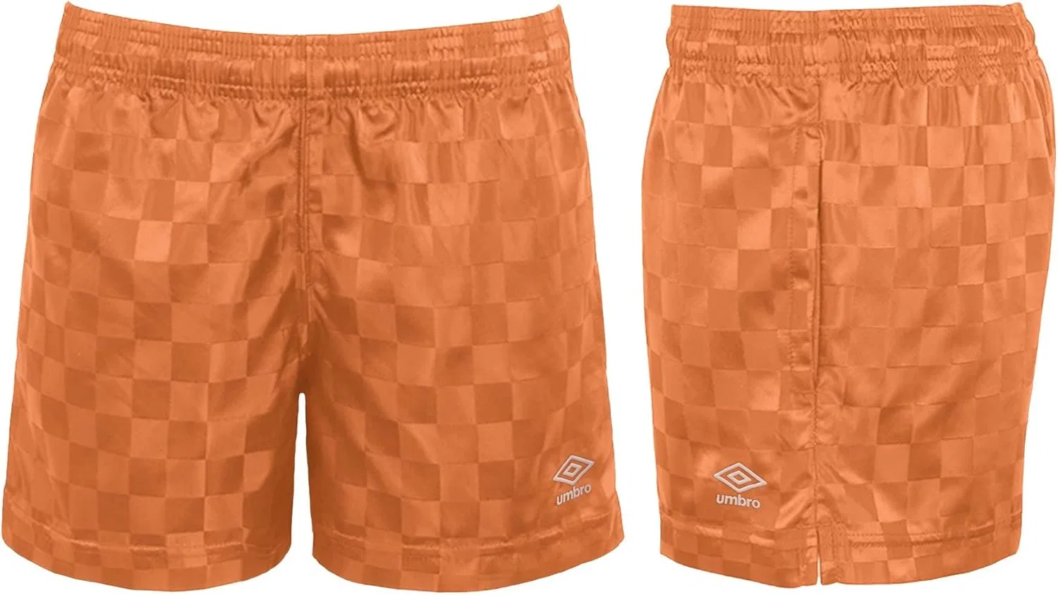 Шорты Umbro Girls в клетку для девочек, Gingersnap/Pink Clay — фото 3