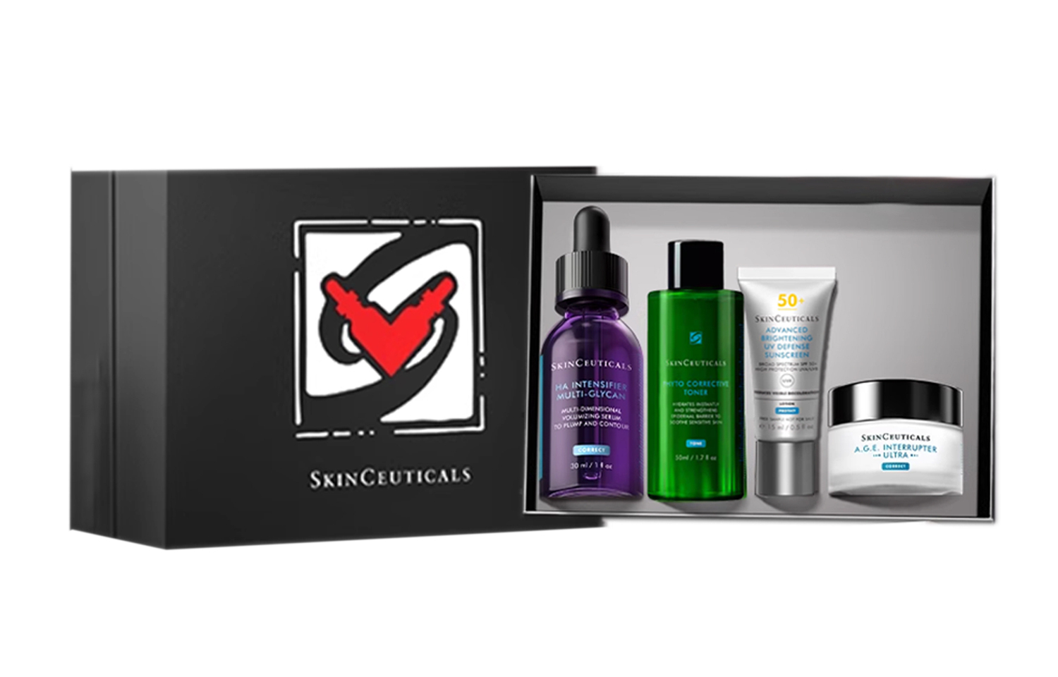 SKINCEUTICALS Пурпурно-бежевый набор для ухода за кожей с сыворотками, солнцезащитным кремом и увлажняющим средством для уменьшения морщин, четыре предмета — фото 2