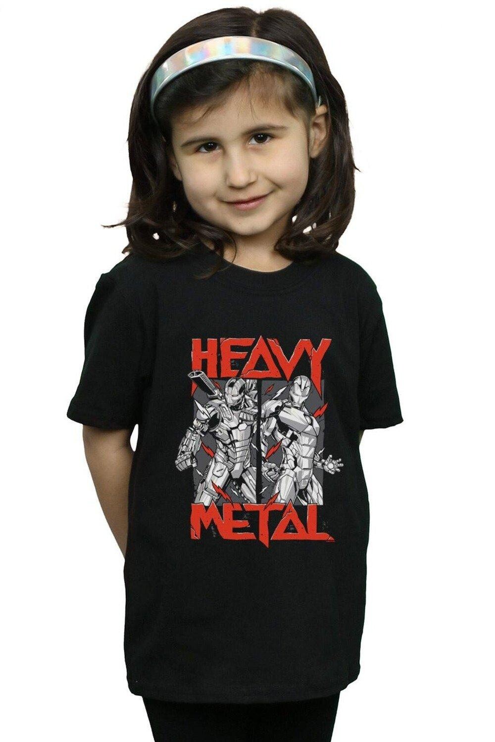 

Хлопковая футболка Iron Man Heavy Metal Marvel, черный