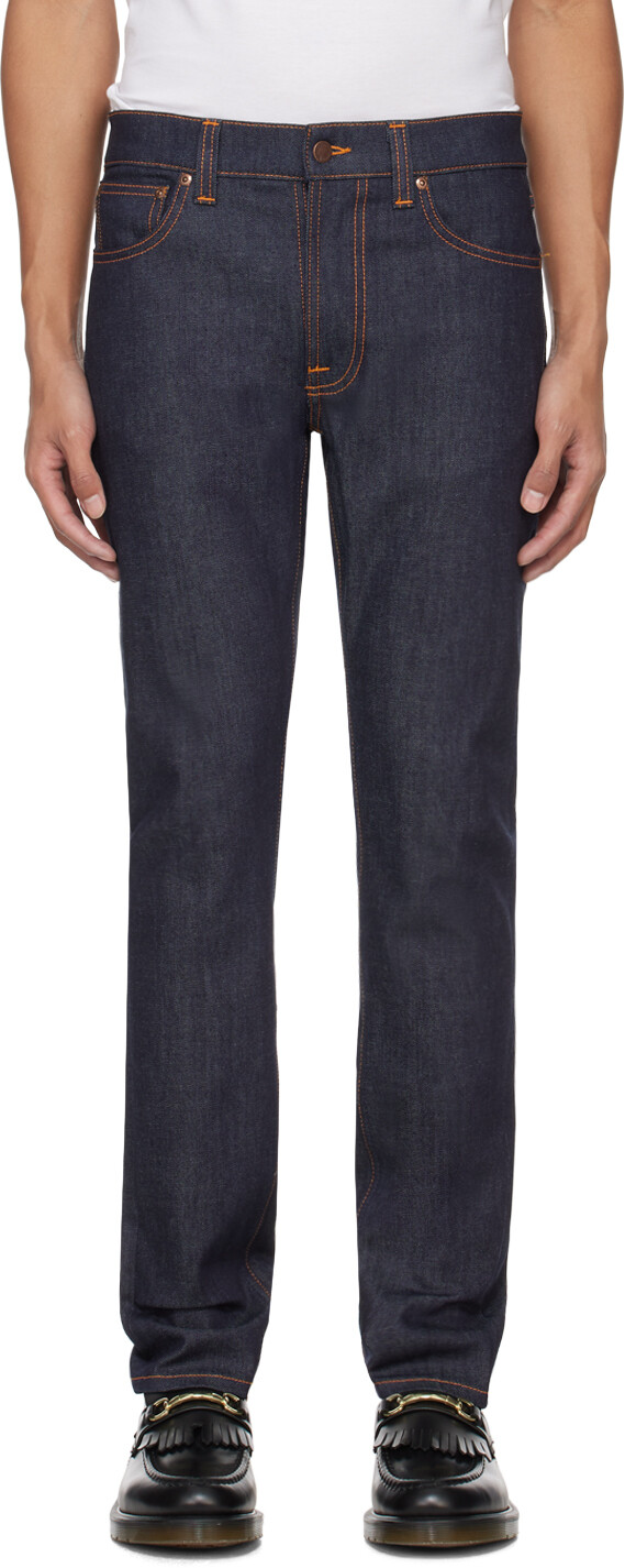 

Темно-синие джинсы Lean Dean Nudie Jeans, цвет Dry 16 dips
