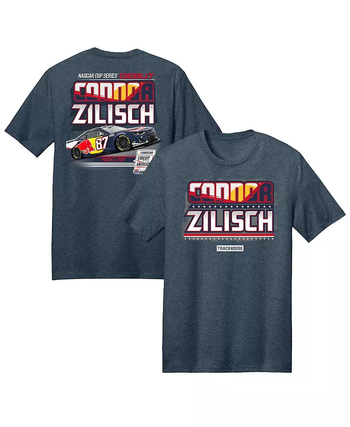 

Мужская футболка Heather Navy Connor Zilisch Red Bull Car Trackhouse Racing Team Collection