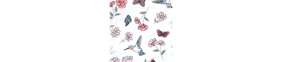 Хлопковая ночная накидка без рукавов для уютного сна Hudson Baby, Hummingbird Garden — фото 2