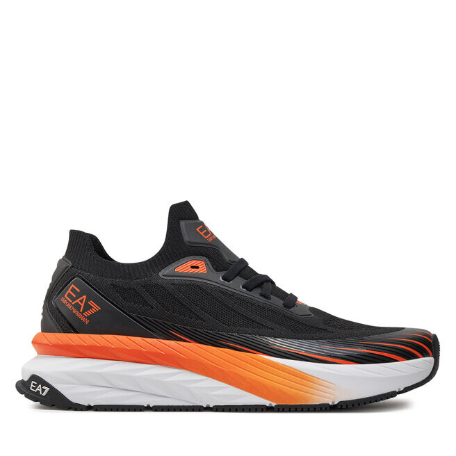 

Кроссовки EA7 Emporio Armani X8X176 XK377 T669 Black+Orange Tiger, черный